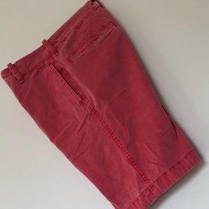 Washed Red Hollister Mens Shorts Size 28"
